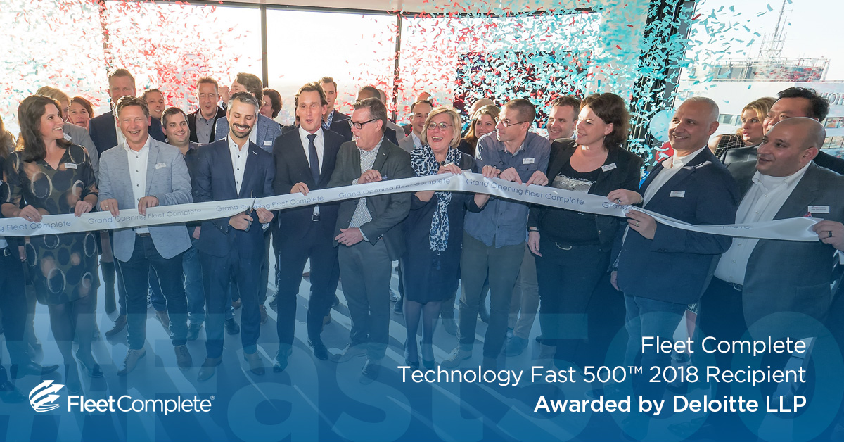 Fleet Complete Technology Fast 500 2018 recipient, awarded by Deloitte LLP.